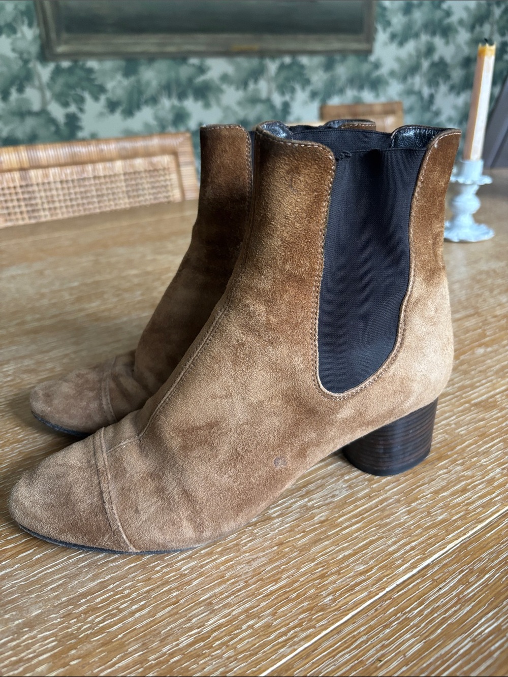 Isabel Marant Brown Suede Chelsea Booties